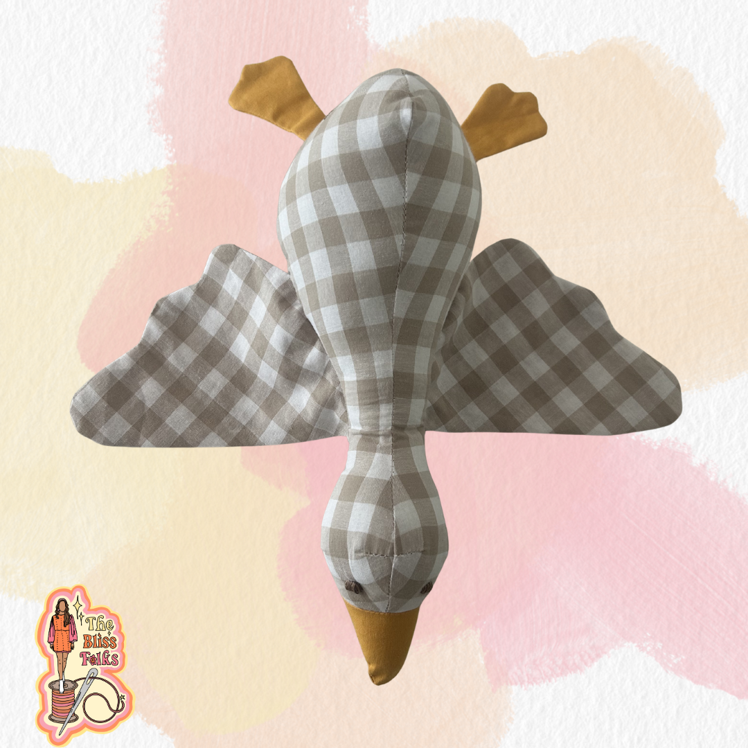 Neutral Gingham Goose