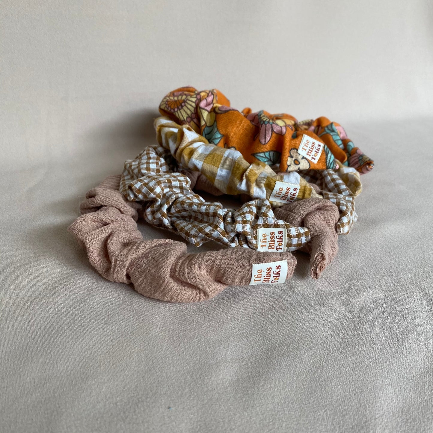 Scrunchie Headband • Mustard Gingham