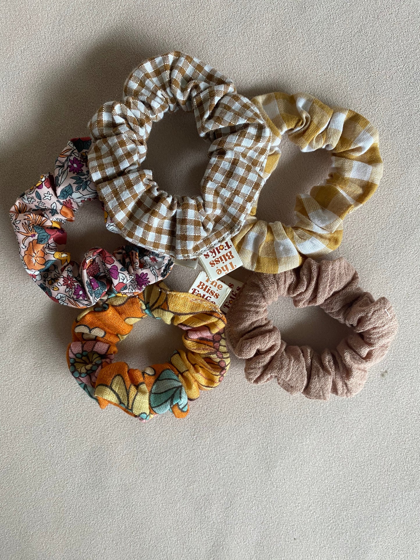 Little Groovers Scrunchie • Mustard Gingham