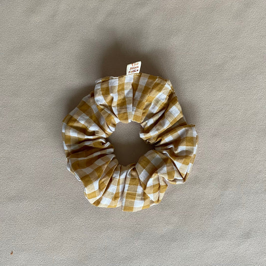 Mama Scrunchie • Mustard Gingham