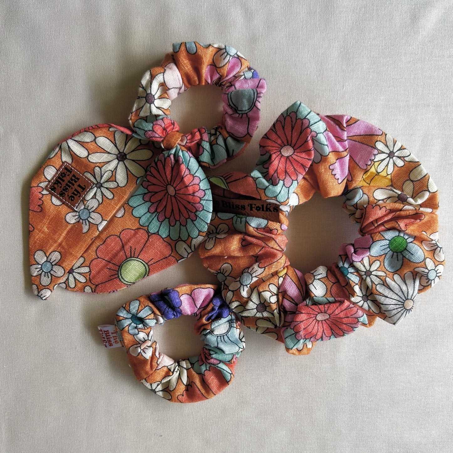 Little Groovers Scrunchie • Retro Orange