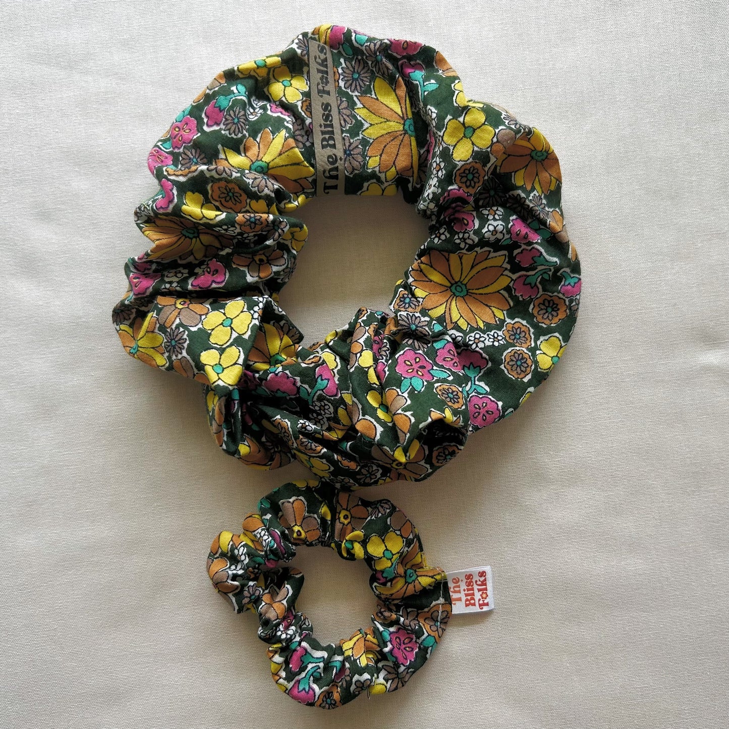 Little Groovers Scrunchie • Khaki Floral