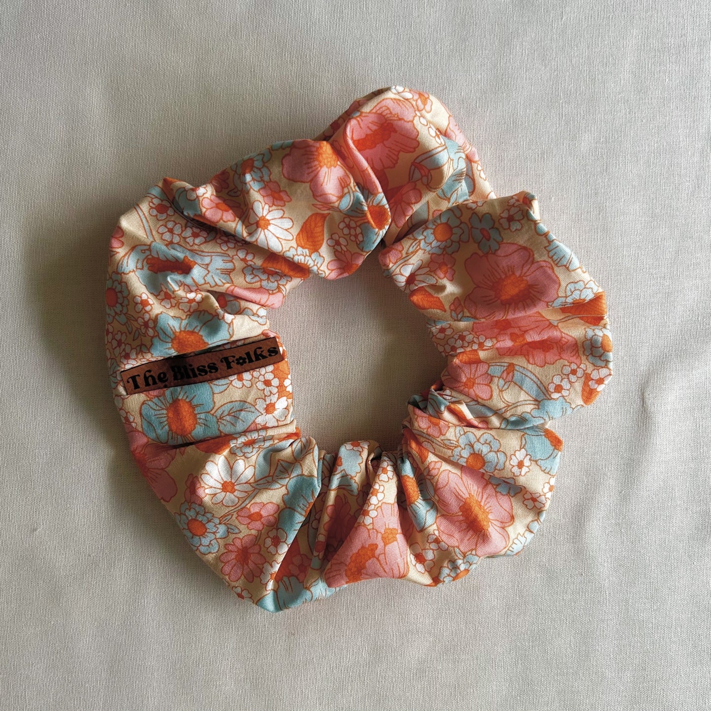 Mama Scrunchie • Pink & Blue Floral